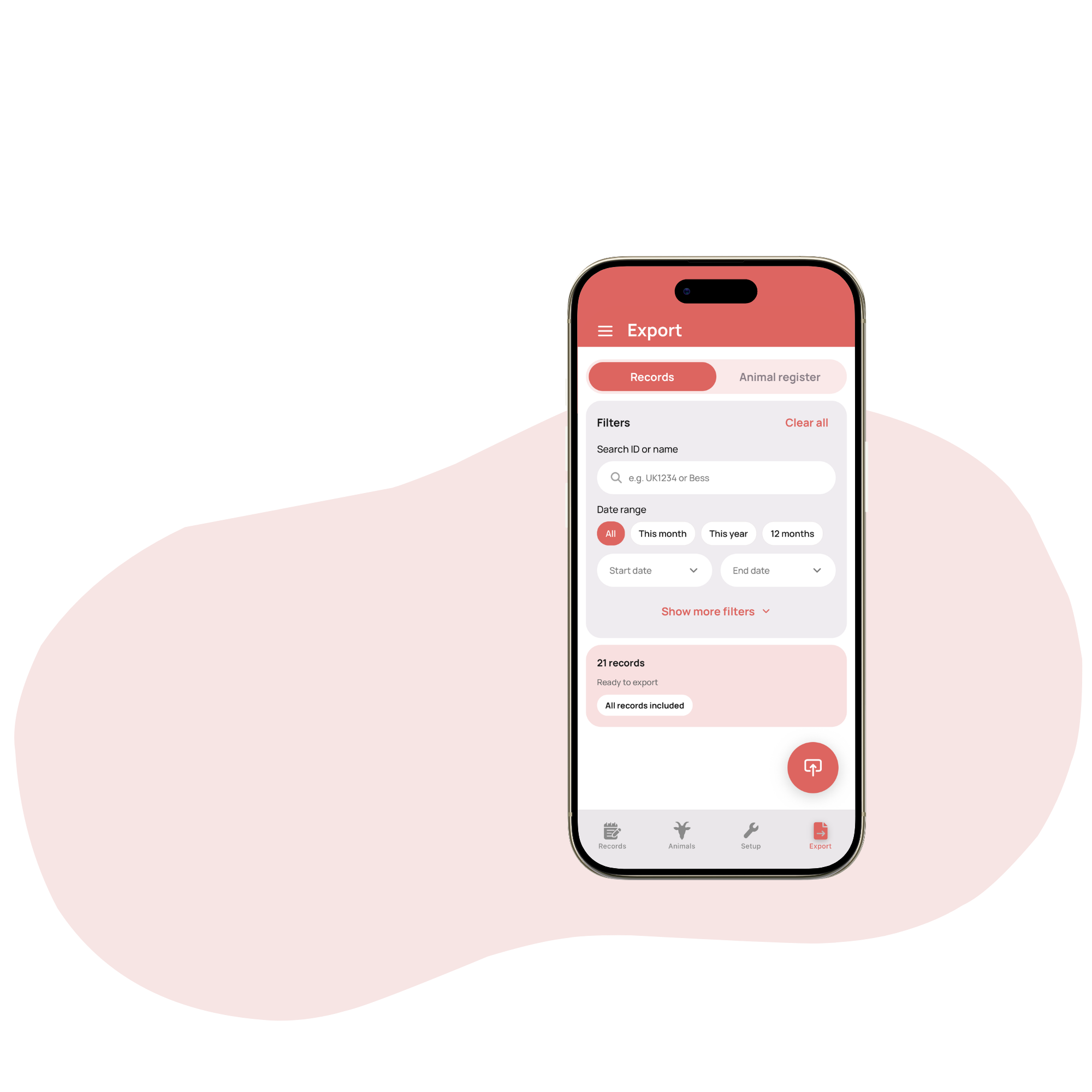 Export screens in LivestockBook